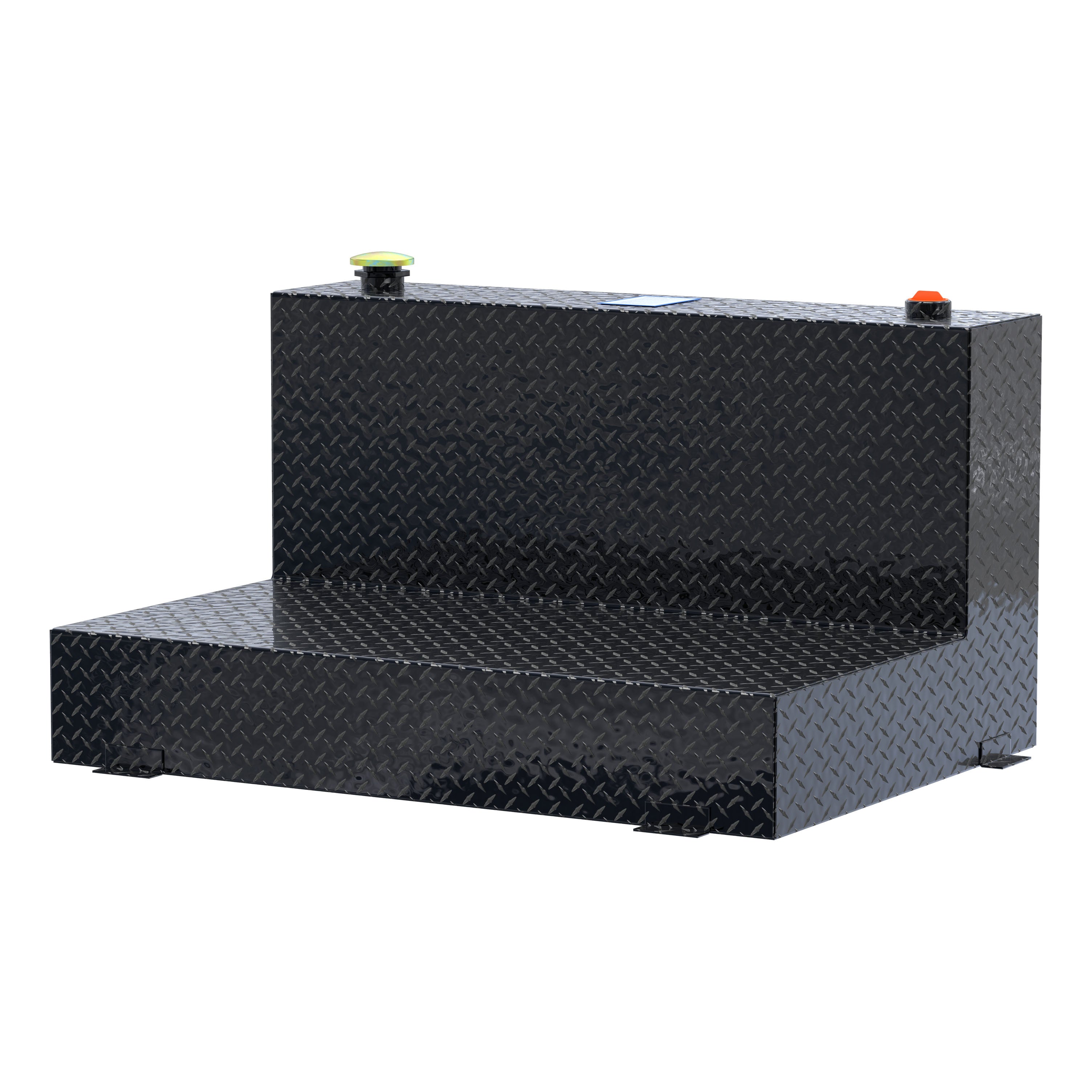 UWS TT-85-L-T-P-BLK Gloss Black 85-Gallon L-Shape Aluminum Transfer Tank