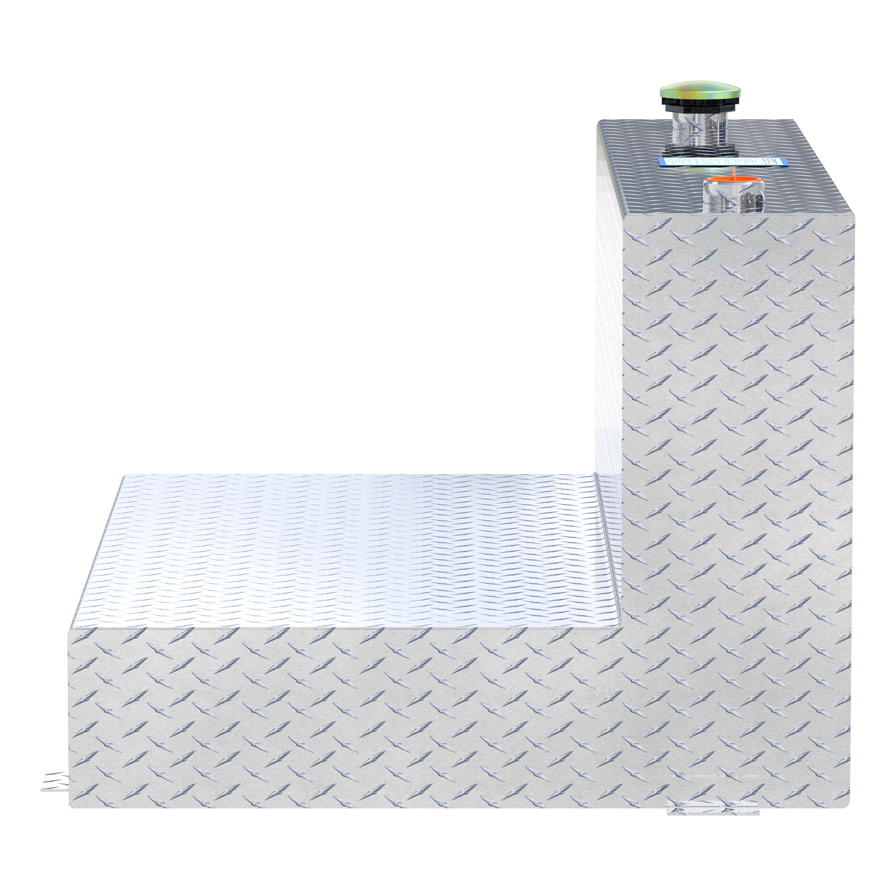 UWS TT-85-L-T-P 85-Gallon L-Shape Bright Aluminum Transfer Tank