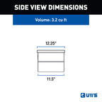 UWS UTV-59-MB Matte Black Aluminum UTV Tool Box (LTL Shipping Only)