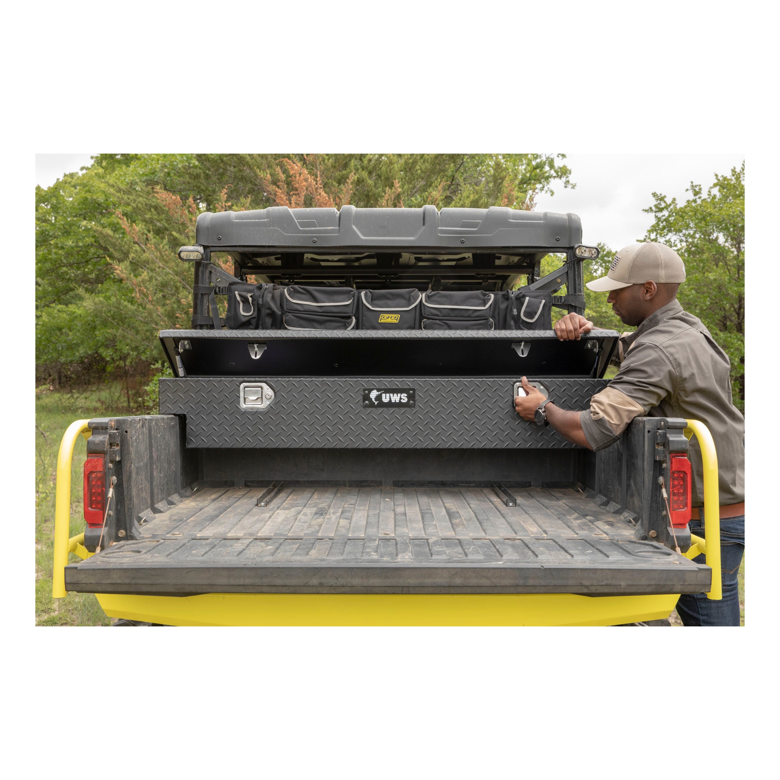 UWS UTV-59PR-MB Matte Black Aluminum UTV Tool Box - Polaris (LTL Shipping Only)