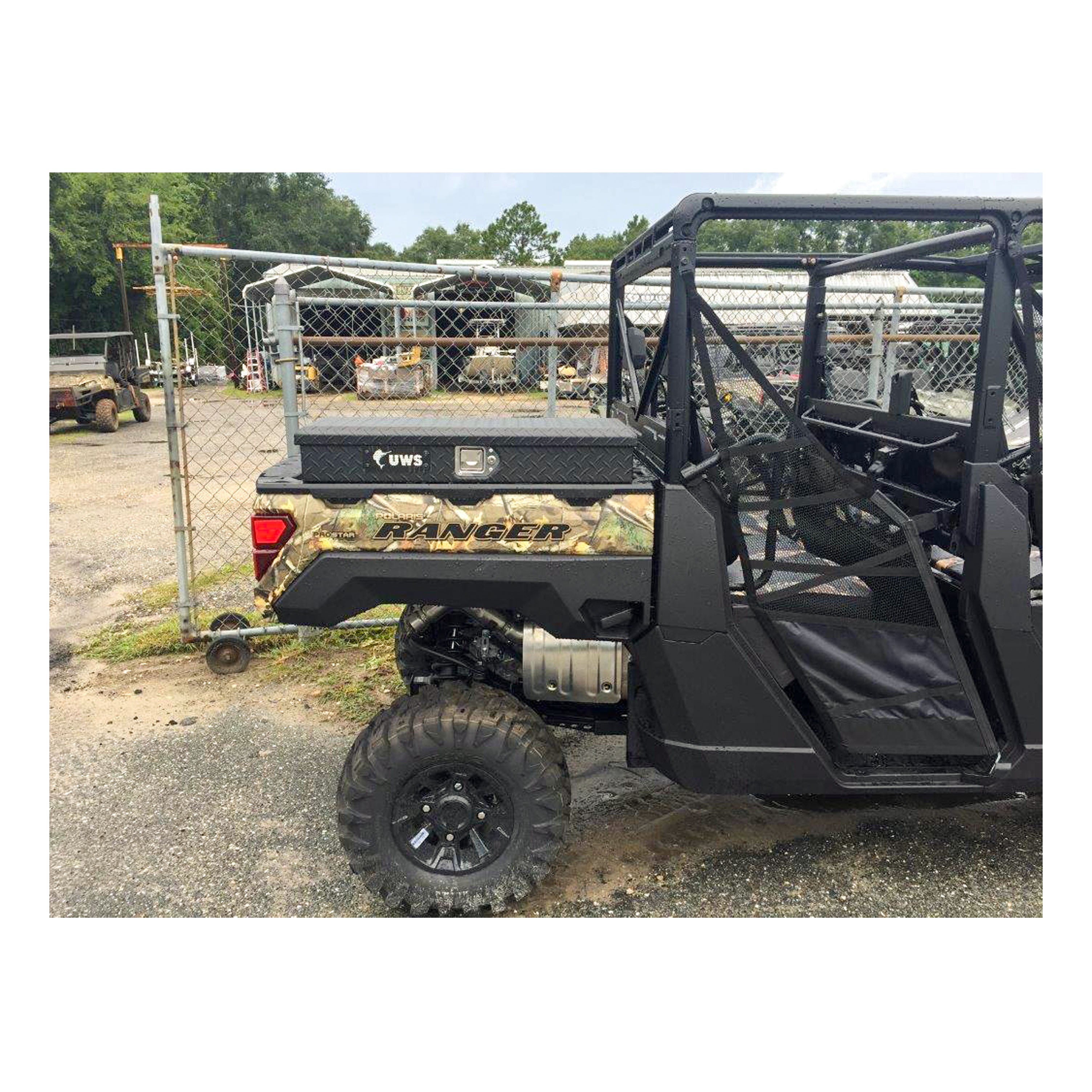UWS UTV-SM33-MB Matte Black Aluminum UTV Side Tool Box - Polaris Ranger (LTL Shipping Only)