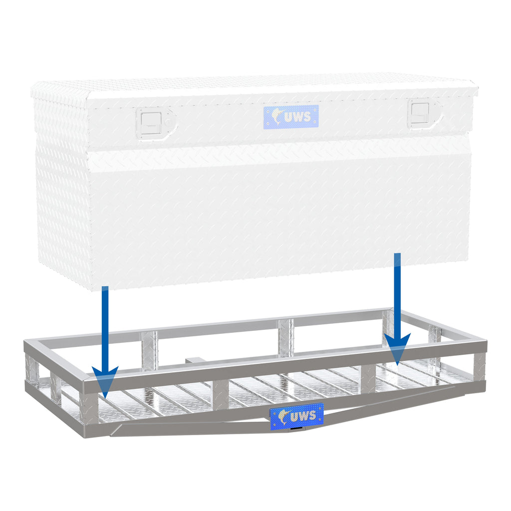 UWS UWS-CARRIER 51-Inch x 23-Inch Aluminum Hitch Cargo Carrier Rack for 2-Inch Receiver