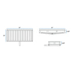 UWS UWS-CARRIER 51-Inch x 23-Inch Aluminum Hitch Cargo Carrier Rack for 2-Inch Receiver