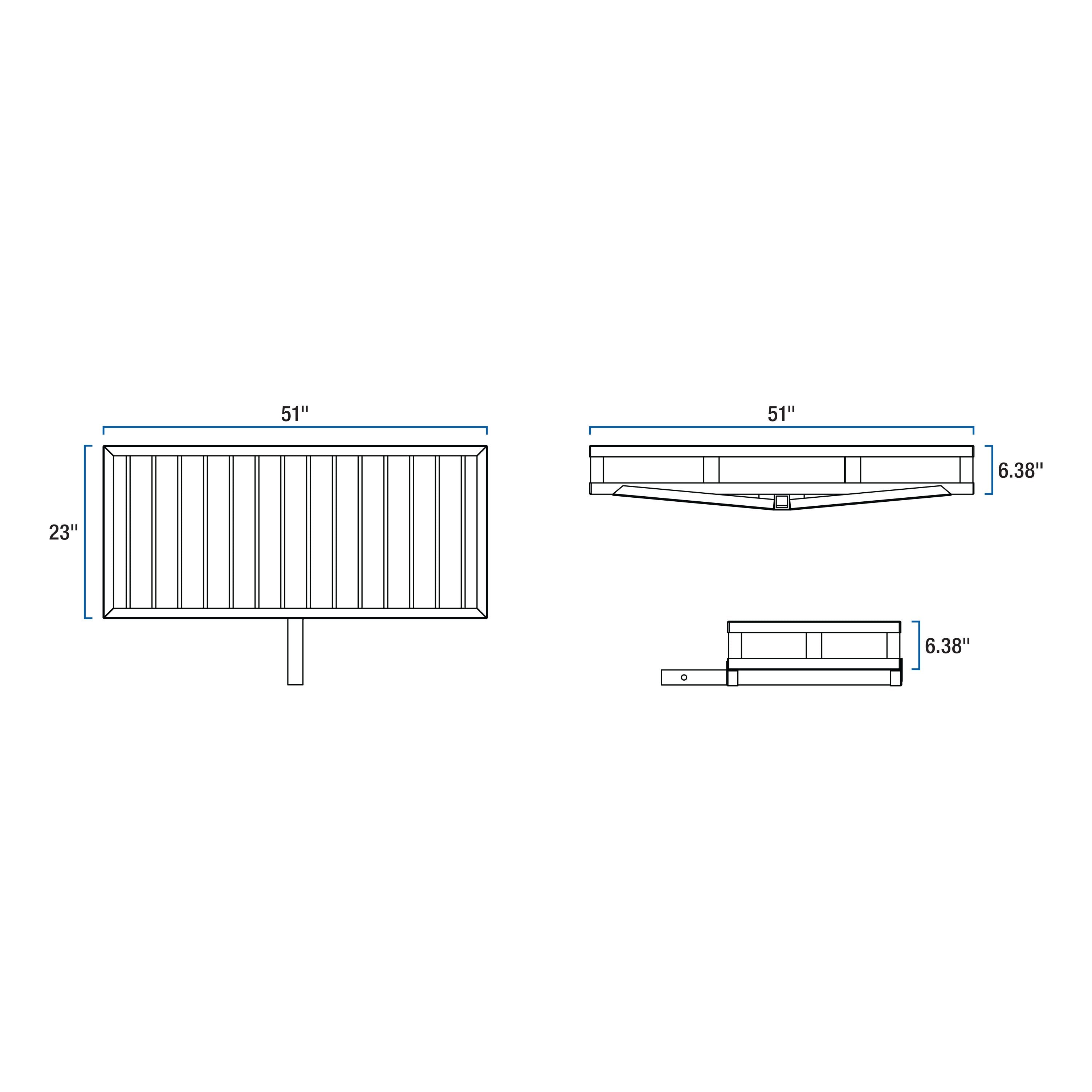 UWS UWS-CARRIER 51-Inch x 23-Inch Aluminum Hitch Cargo Carrier Rack for 2-Inch Receiver