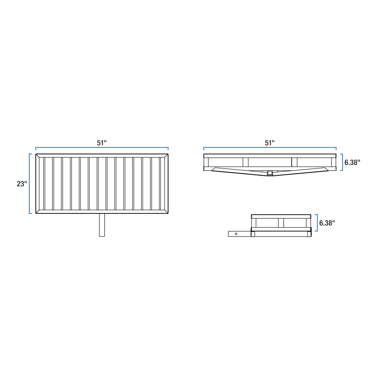 UWS UWS-CARRIER 51-Inch x 23-Inch Aluminum Hitch Cargo Carrier Rack for 2-Inch Receiver