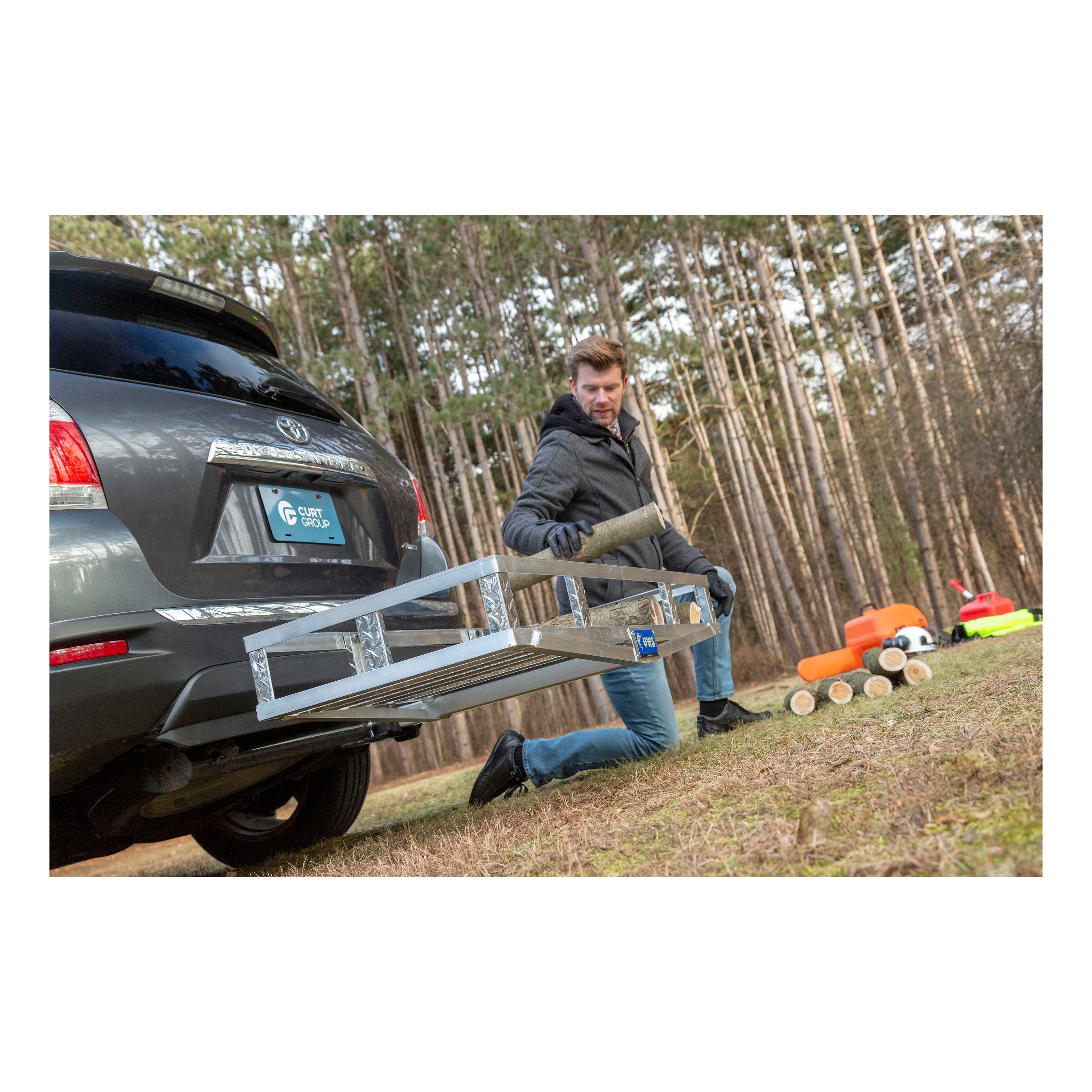 UWS UWS-CARRIER 51-Inch x 23-Inch Aluminum Hitch Cargo Carrier Rack for 2-Inch Receiver