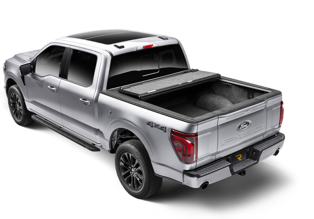 Tonneau Cover RealTruck NASCAR Edition 2019 (New Body Style) 2026 Chevrolet Silverado/GMC Sierra (Without CarbonPro Bed) 5 Foot 9 Inch Bed (New Body Style) Crew/Ext With Or Without MultiPro Tailgate Matte Black Finish