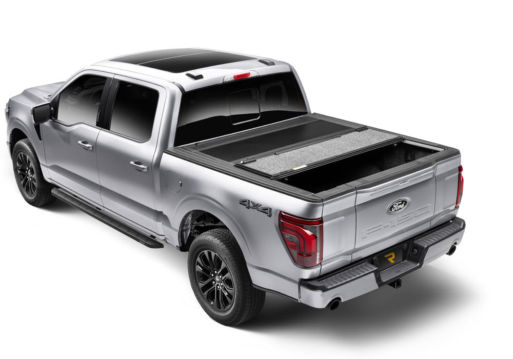 Tonneau Cover RealTruck NASCAR Edition 2021-2026 Ford F-150 5 Foot 7 Inch Bed Crew (Includes Lightning) Matte Black Finish