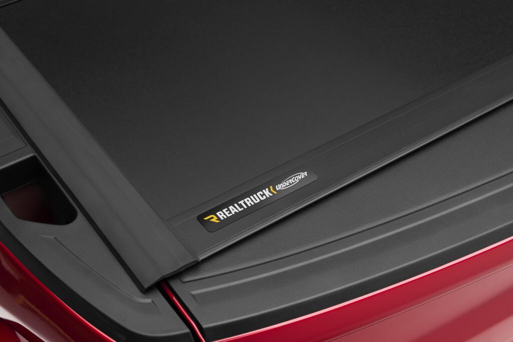Tonneau Cover Ultra Flex 2007-2021 Toyota Tundra 5 Foot 6 Inch Bed CrewMax With Deck Rail System Without Trail Special Edition Storage Boxes Matte Black Finish UnderCover