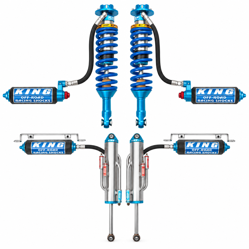 King Shocks 2021+ Ford F-150 Raptor Shocks Kit, 3.0 IBP Front and 3.5 Bypass Rear Shocks