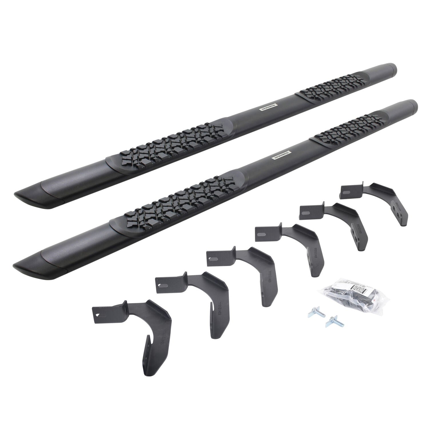 V3 Series Aluminum 5 Inch Elipse Side Steps with Mounting Brackets Tex