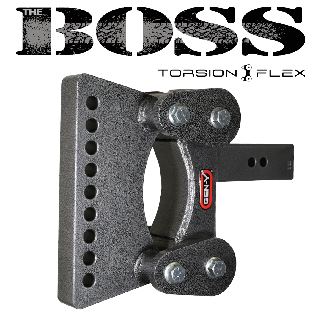 GEN-Y Hitch BOSS TORSION-FLEX 2.5" Weight Distribution Shank 9.5" Drop 1.1K TW 10K Hitch