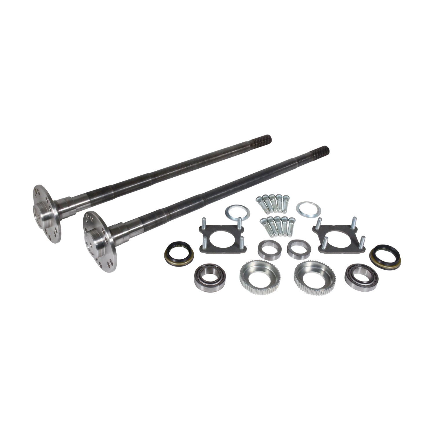 Chromoly Rear Axle Kit D44 JL Rubicon Jt Gladiator Wide Track W/E-Locker D44 JL Rubicon (Drf) Large Bearing 4340 Rear Axle Kit 33.9 Inch Right Hand & 32.2 Inch Left Hand W/ Bearings Yukon Gear