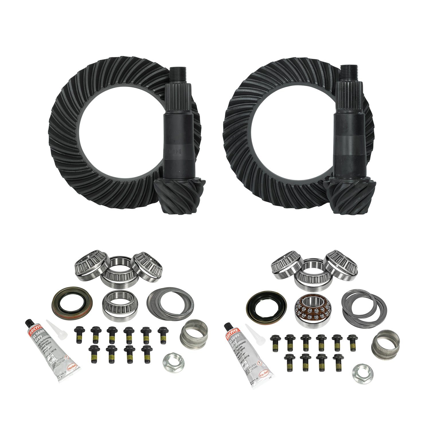 Re-Gear And Install Kit Dana 44 Front & Rear Jeep Jl/Jt Rubicon 3.73 JL & Jt Rubicon D44 (M220) Rear/ D44 (M210) Front 3.73 Ratio Complete Gear/Kit Package Yukon Gear