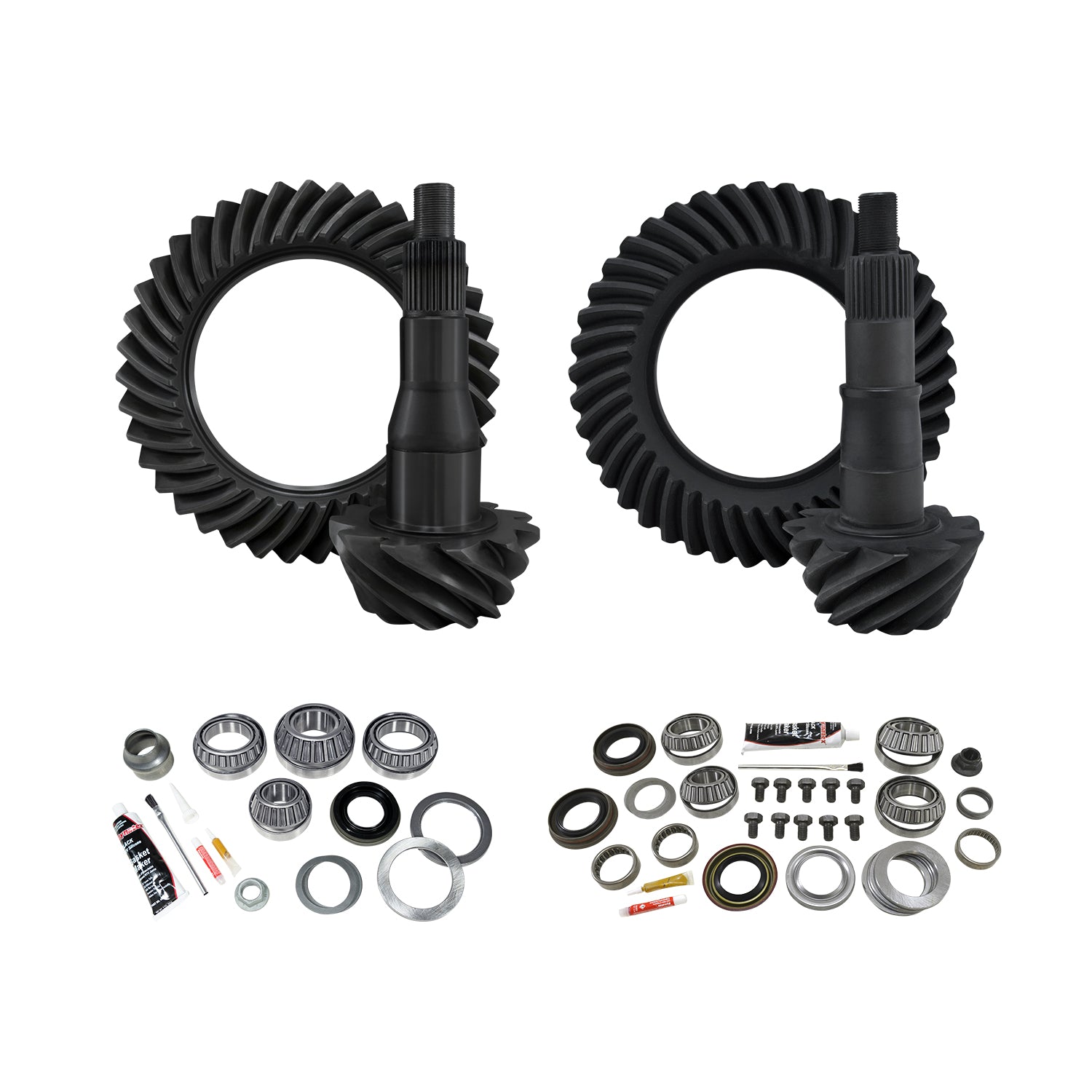 Re-Gear & Installation Kit Ford 9.75 Inch Various F150 5.13 Ratio Fr&Rr '11&Up Ford F150 W/9.75 Rear 5.13 Complete Gear Package F/R R&Ps & Master Kits Yukon Gear