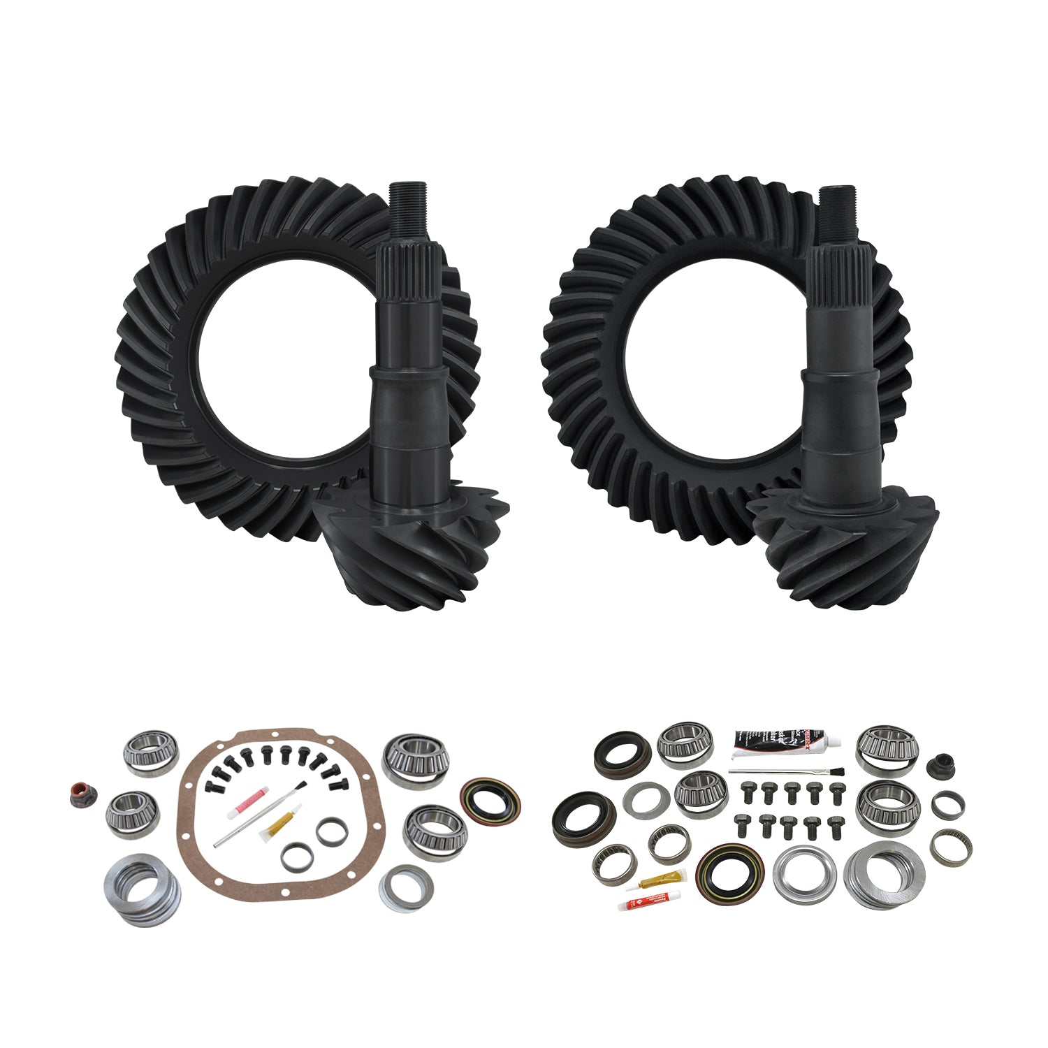 Re-Gear & Installation Kit Ford 8.8 Inch Various F150 4.56 Ratio Fr&Rr '15&Up Ford F150 W/8.8 Rear 4.56 Complete Gear Package F/R R&Ps & Master Kits Yukon Gear