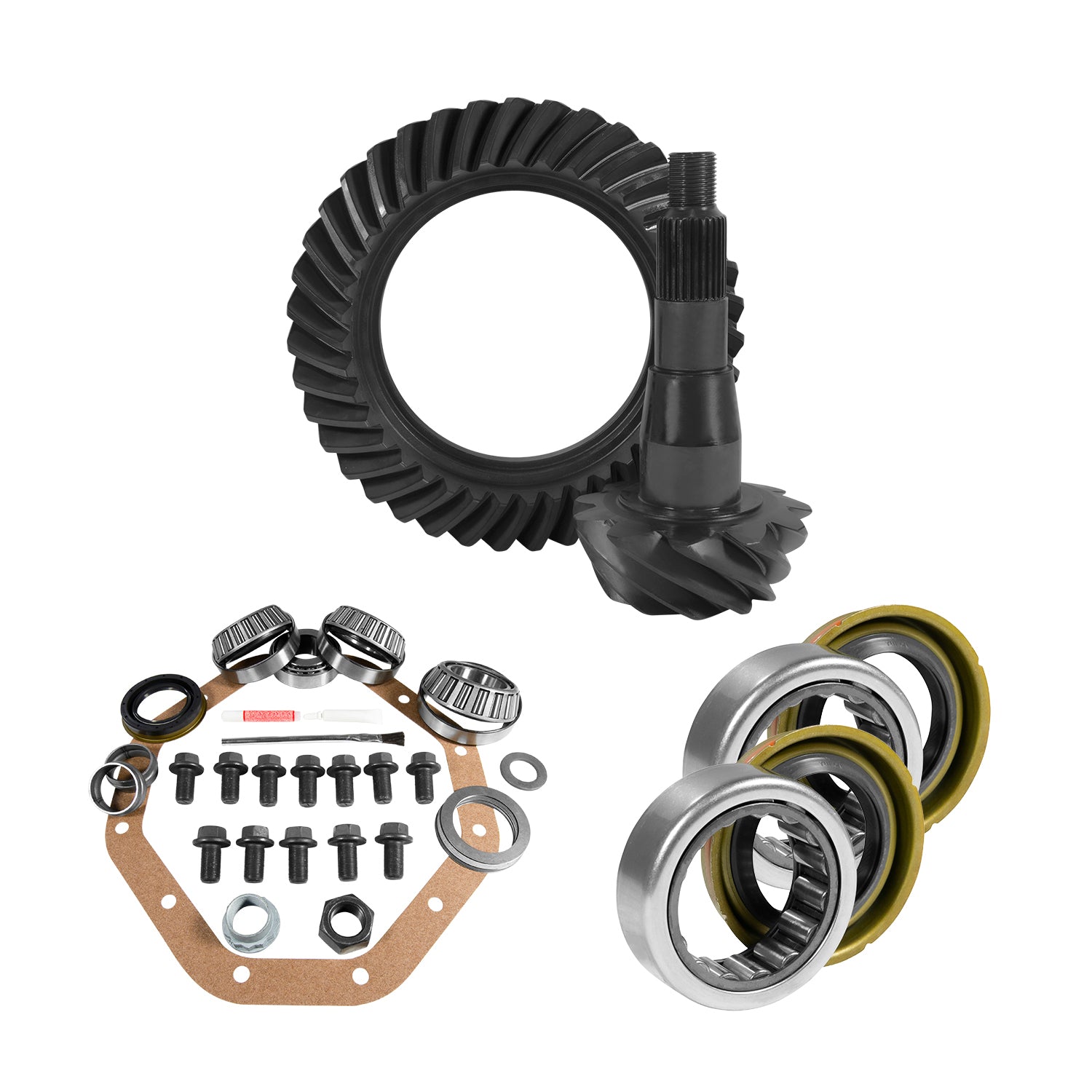 Zf 9.25 Inch Chy 3.91 Rear Ring & Pinion Install Kit Axle Bearings & Seal 9.25 Inch Zf Chy 3.90 Rear R&P Gear/ Install Kit Package W/ Ak 6410 '11-'19 RAM 1500 Yukon Gear
