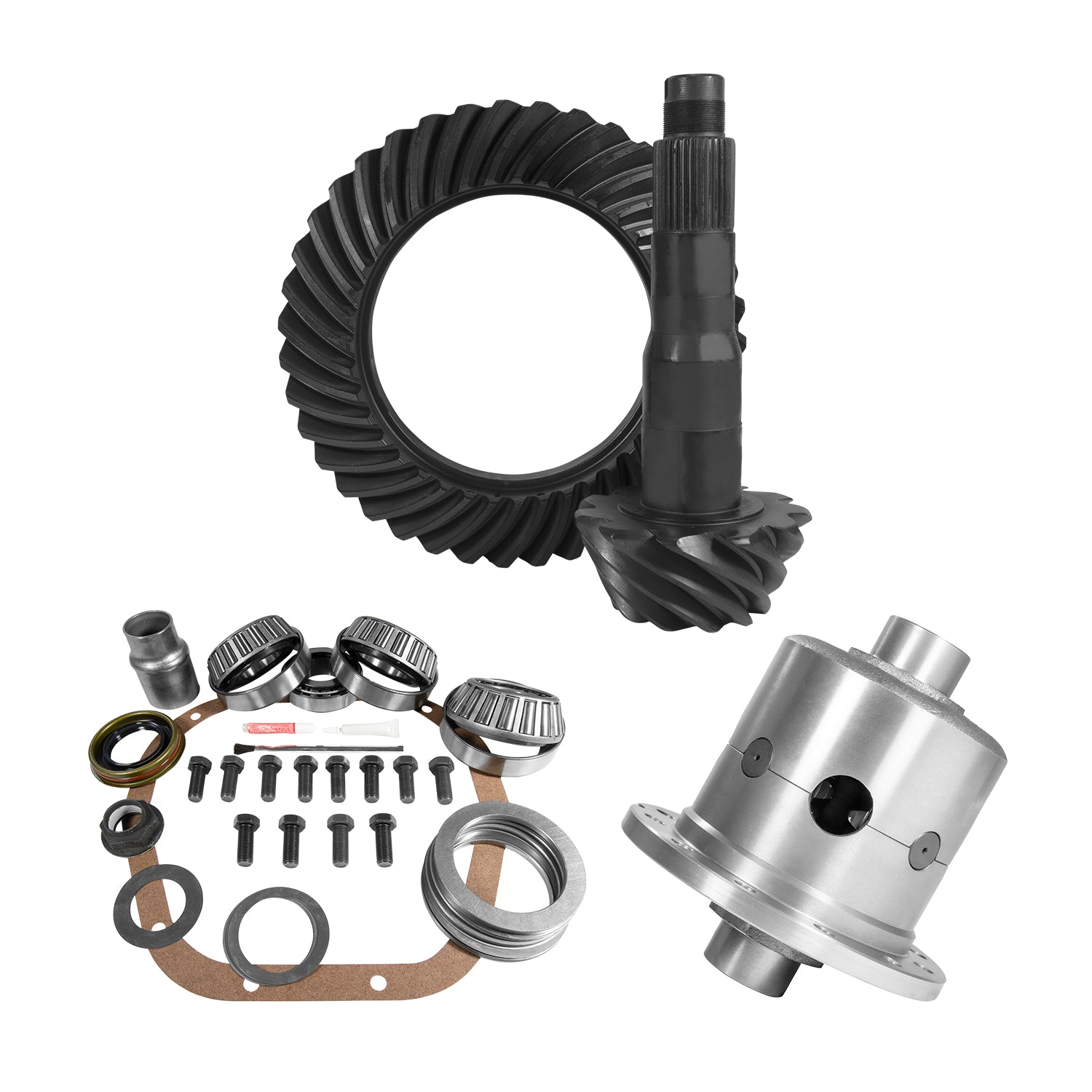 10.5 Inch Ford 4.56 Rear Ring & Pinion Install Kit 35 Spline Posi 10.5 Inch Ford 4.56 Rear R&P Gear/ Install Kit Package W/ Posi '11&Up F250/ '11-'16 F350 Srw Yukon Gear