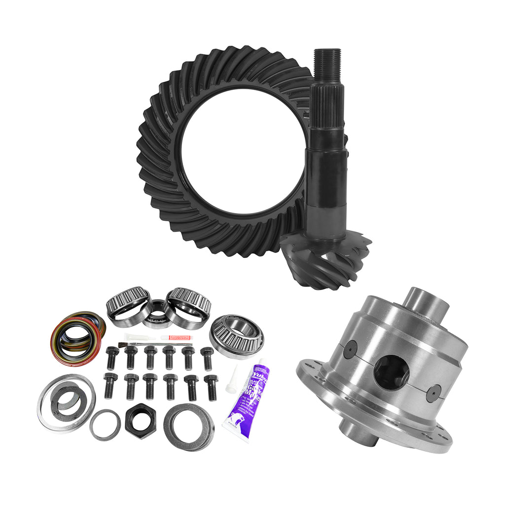 11.25 Inch Dana 80 4.30 Rear Ring & Pinion Install Kit 35 Spline Posi 4.375 Inch Bearing D80/ 11.25 Inch Dana 4.30 Rear R&P Gear/ Install Kit Package With Posi 4.375 Inch OD Head Bearing Yukon Gear