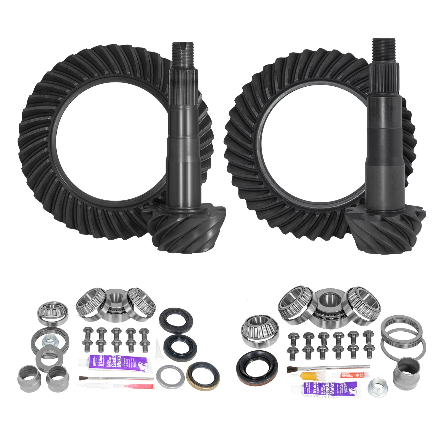 Ring & Pinion Gear Kit Package Front & Rear With Install Kits - Toyota 8.2/8 Inch IFS Toyota 2010& Up 4RUNNER/ Fj Cruiser W/O Locker (8.2/8 Inch ) 4.88 Gear Package (For 3.73& Dwn Front Case) Yukon Gear