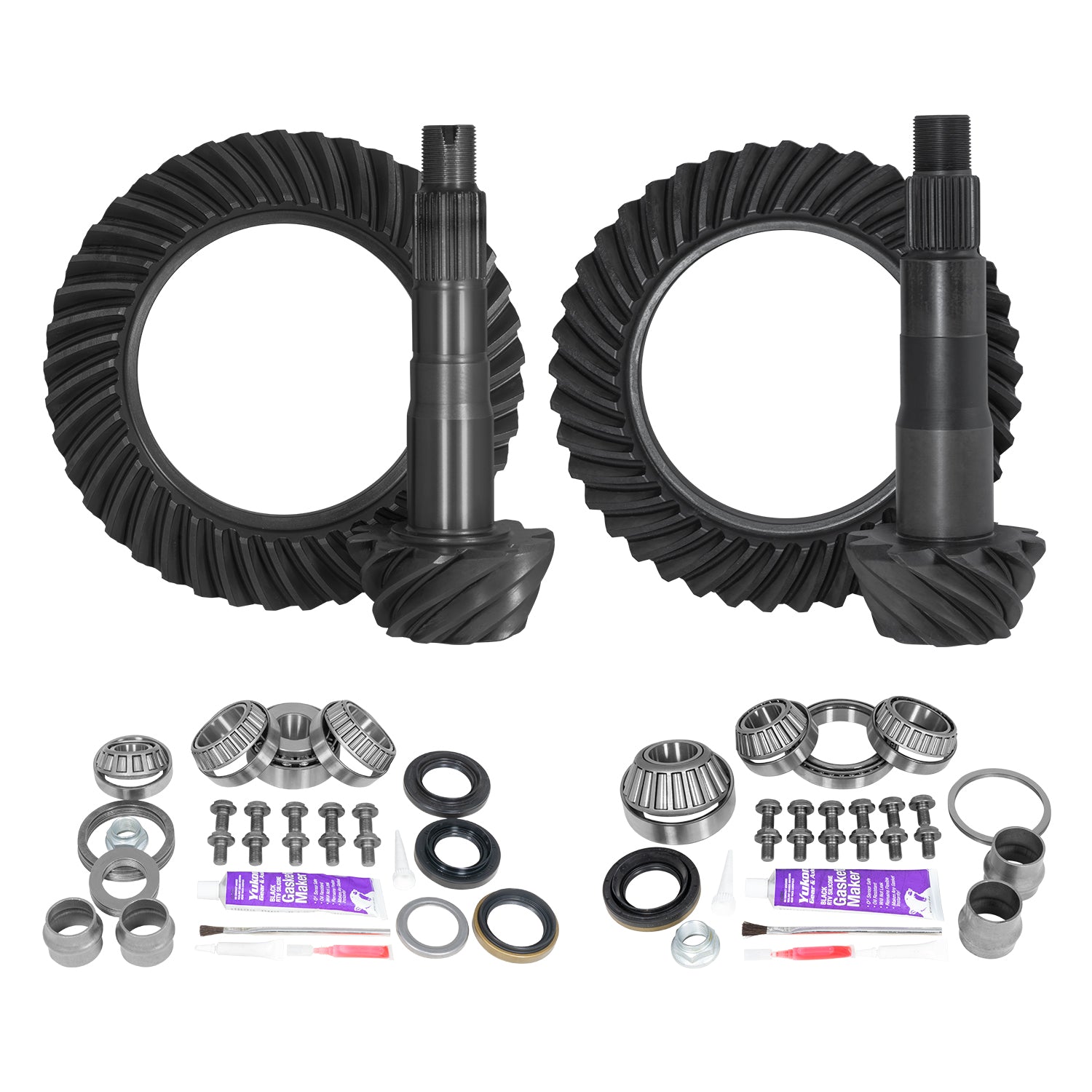 Ring & Pinion Gear Kit Package Front & Rear With Install Kits - Toyota 8.2/8 Inch IFS Toyota 2010& Up 4RUNNER/ Fj Cruiser W/ Locker (8.2/8 Inch ) 4.88 Gear Package (For 3.73& Dwn Front Case) Yukon Gear