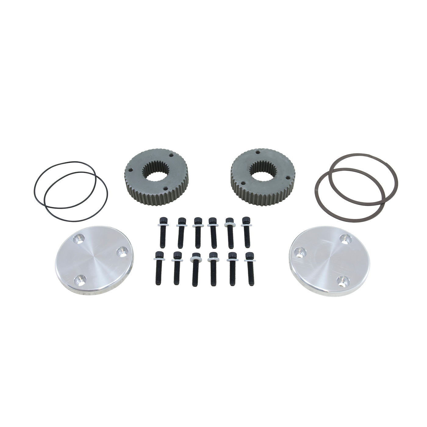 Hardcore Drive Flange Kit Dana 60 30- Spline Outer Stubs Non-Engraved Caps Hardcore Flange Set D60 30 Spline Non-Engraved Both Sides Yukon Gear