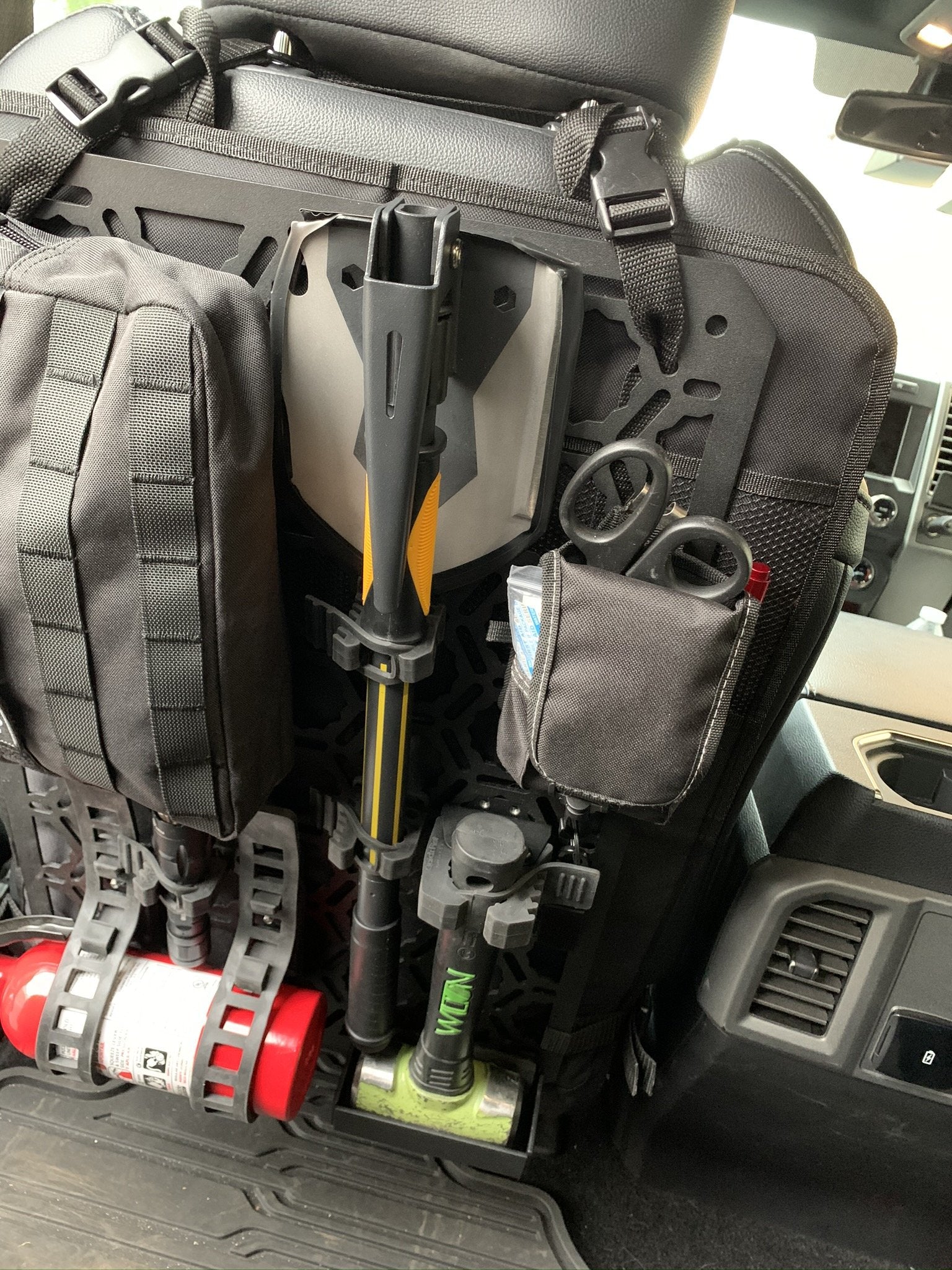 Foutz Motorsports Off-Road Seat Back Panel Kit with Shovel - Hammer - Fire Extinguisher