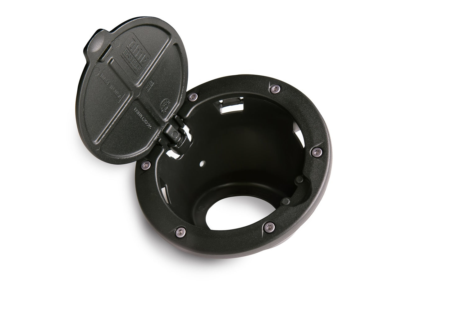 Alloy Fuel Door, Black Aluminum for 07-18 Jeep Wrangler JK, 2 Door/4 Door - Apollo Off-Road