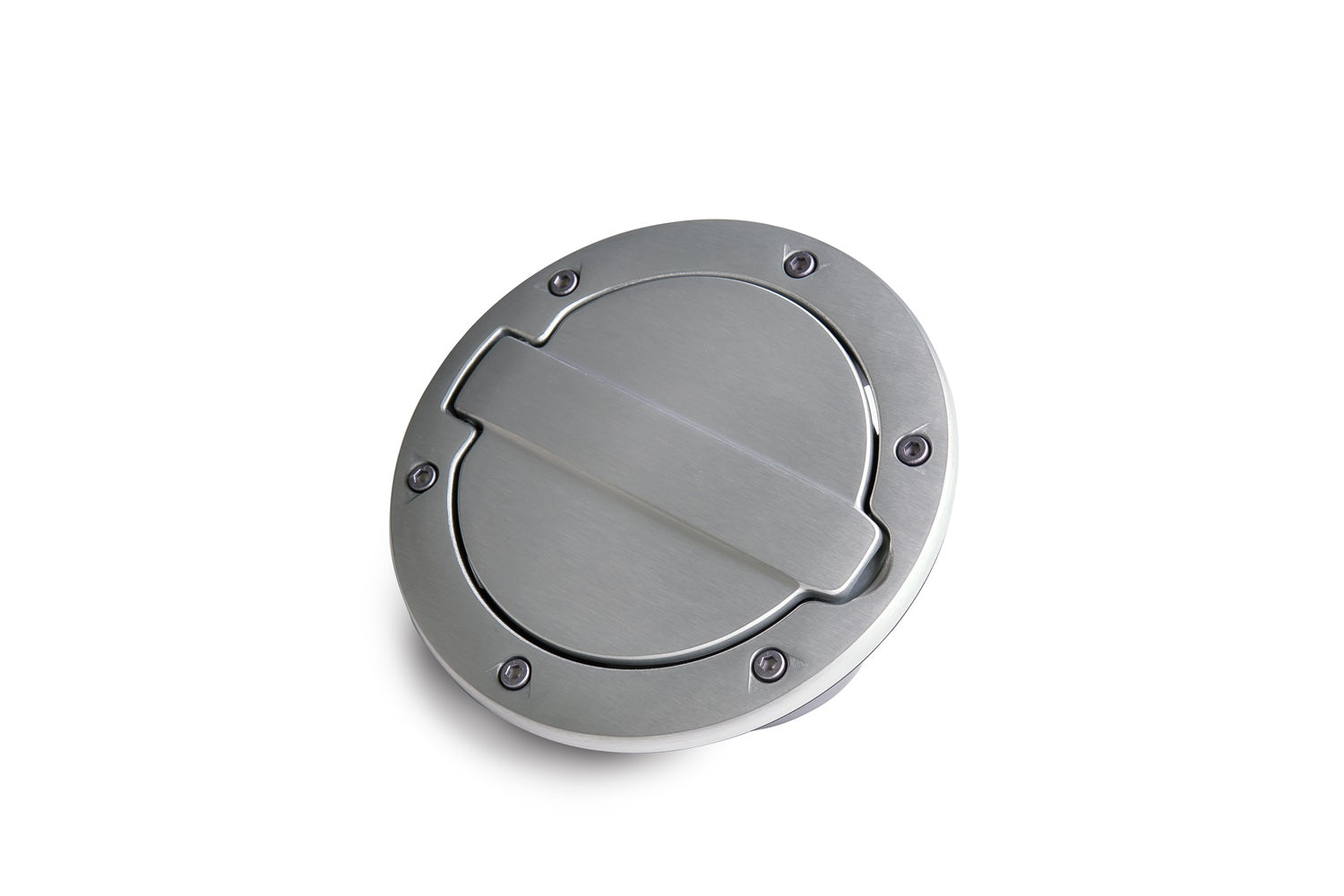 Alloy Fuel Door, Brushed Aluminum for 07-18 Jeep Wrangler JK, 2 Door/4 Door - Apollo Off-Road