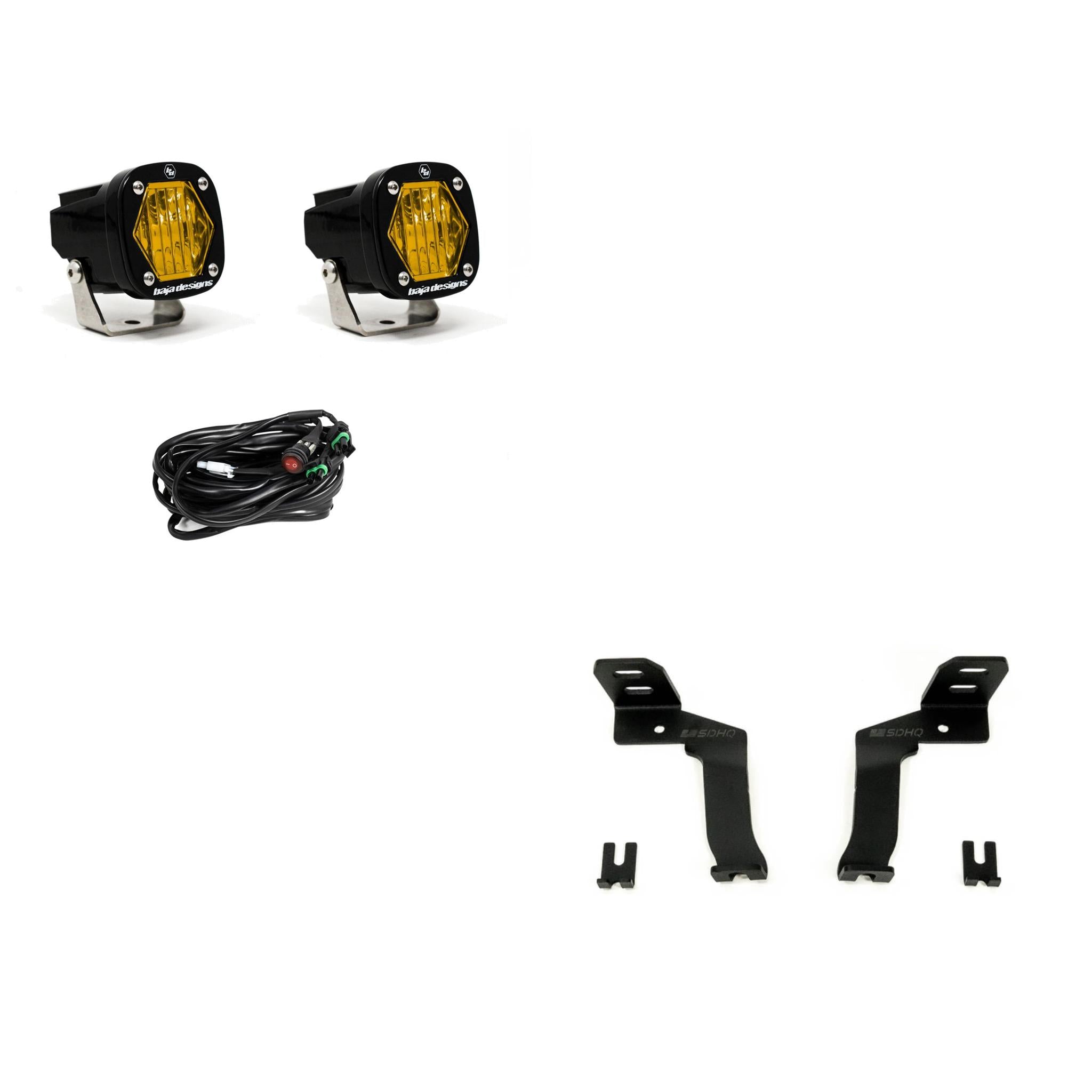 Baja Designs A-Pillar Light Kit for 2021+ F-150 & Raptor w/SDHQ Brackets