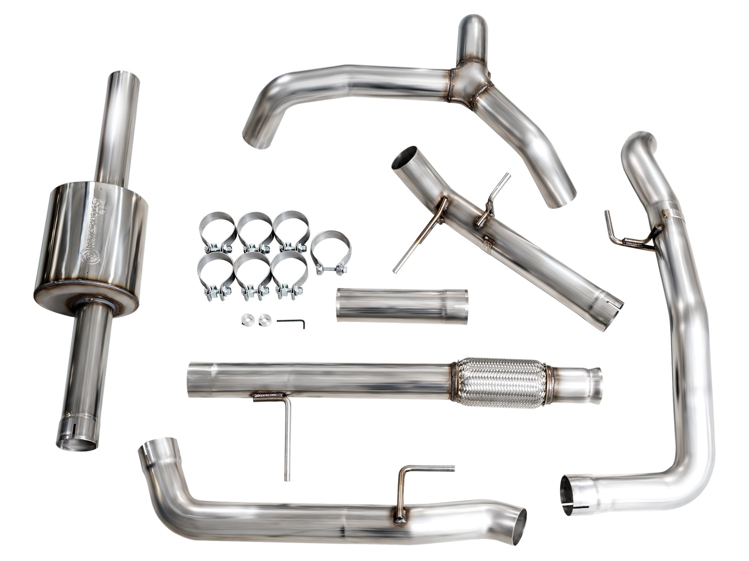 AWE 0FG Catback Split Rear Exit Exhaust for 4th Gen Silverado/Sierra 1500 5.3L (With Bumper Cutouts) - OE Tips - Apollo Off-Road