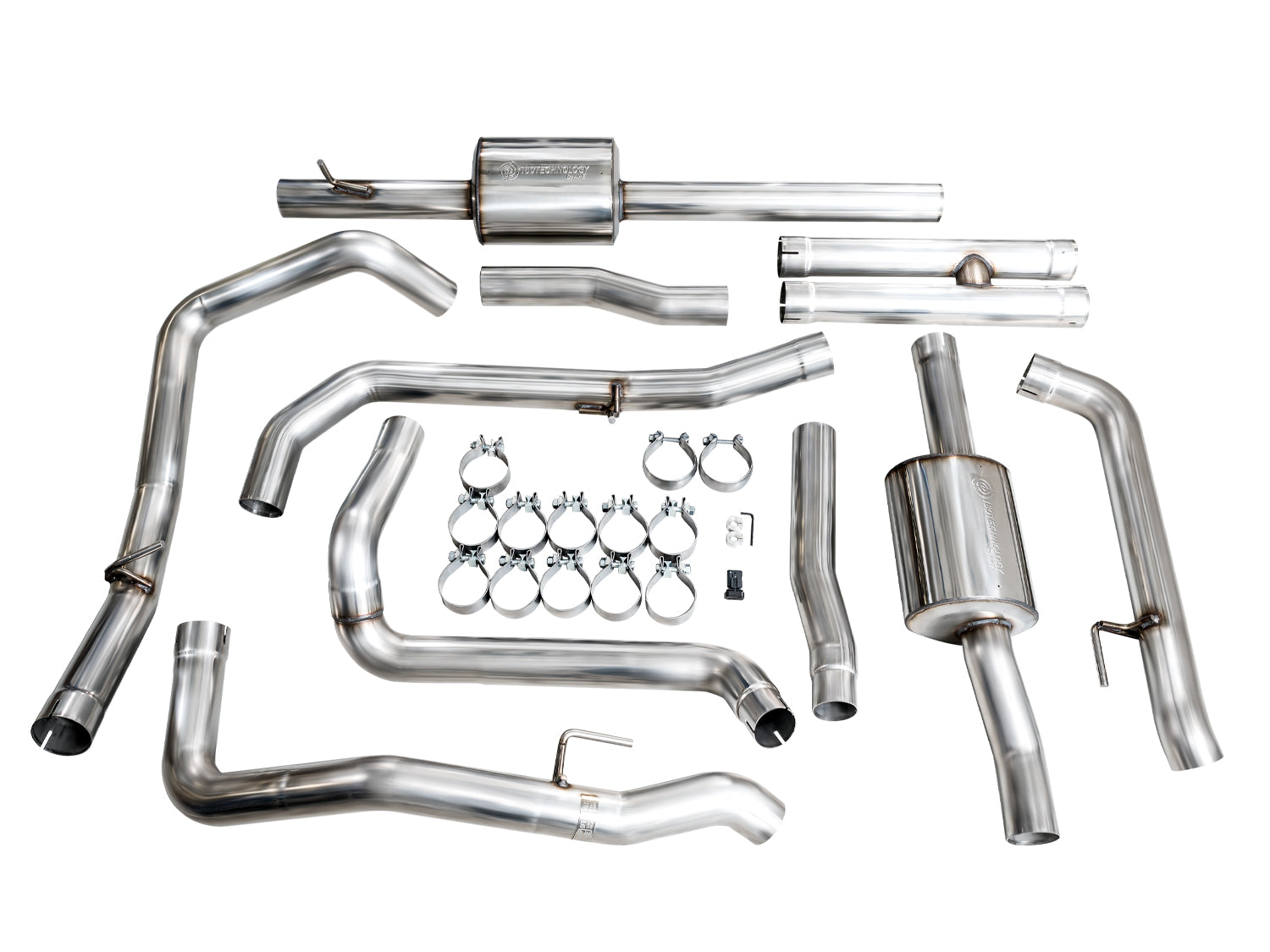 AWE 0FG Catback Split Rear Exit Exhaust for 4th Gen Silverado/Sierra 1500 6.2L (With Bumper Cutouts) - OE Tips - Apollo Off-Road