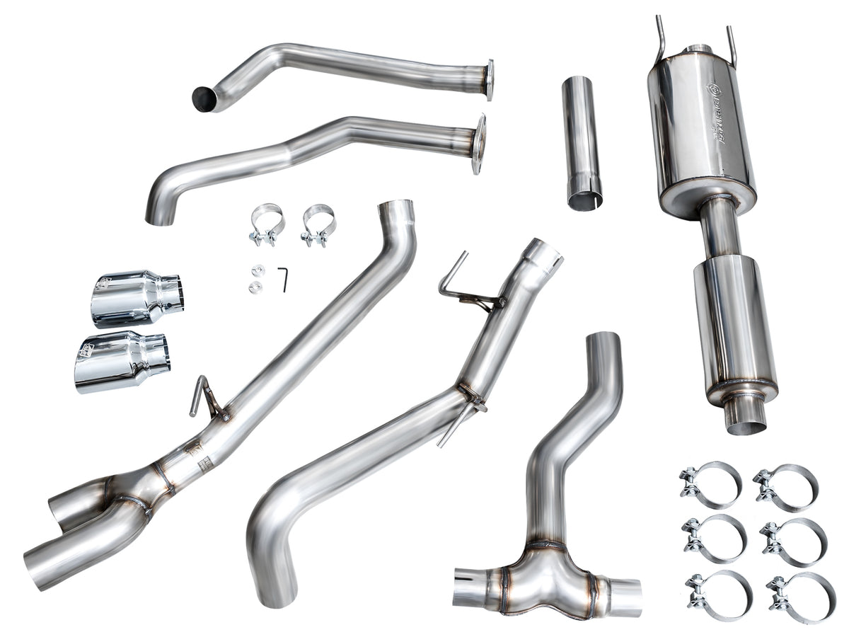 AWE 0FG Exhaust for 2022+ Toyota Tundra - Dual Chrome Silver Tips - Apollo Off-Road