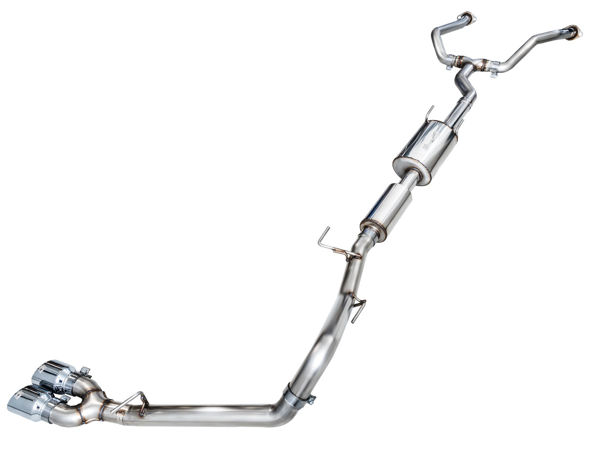 AWE 0FG Exhaust for 2022+ Toyota Tundra - Dual Chrome Silver Tips - Apollo Off-Road