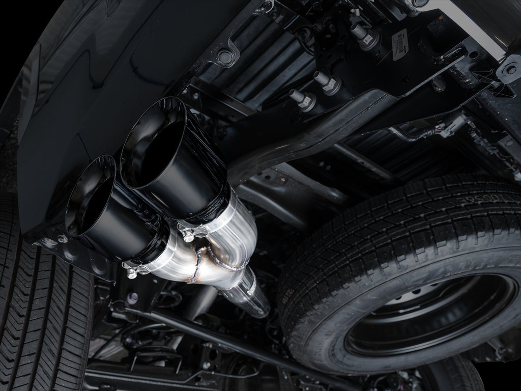 AWE 0FG Exhaust for 2022+ Toyota Tundra - Dual Diamond Black Tips - Apollo Off-Road