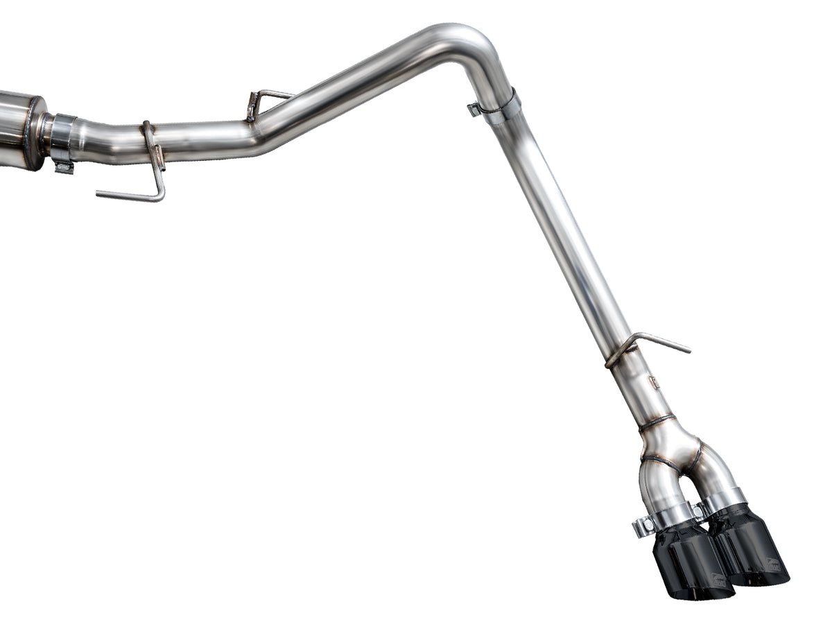 AWE 0FG Exhaust for 2022+ Toyota Tundra - Dual Diamond Black Tips - Apollo Off-Road