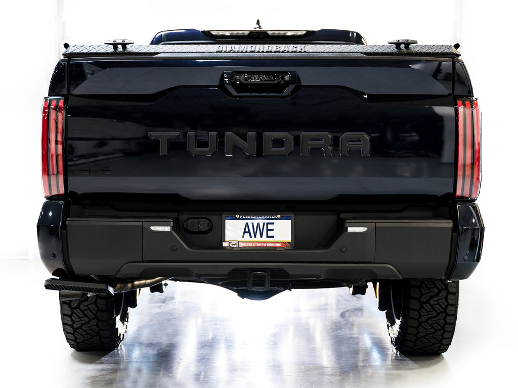 AWE 0FG Exhaust for 2022+ Toyota Tundra - Dual Diamond Black Tips - Apollo Off-Road