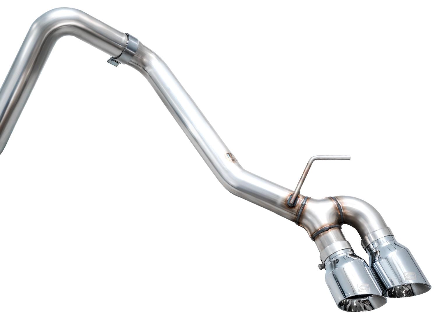 AWE 0FG Exhaust for 4th Gen Toyota Tacoma - Dual Chrome Silver Tips - Apollo Off-Road