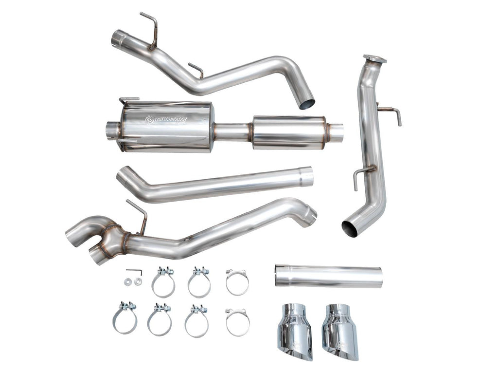 AWE 0FG Exhaust for 4th Gen Toyota Tacoma - Dual Chrome Silver Tips - Apollo Off-Road