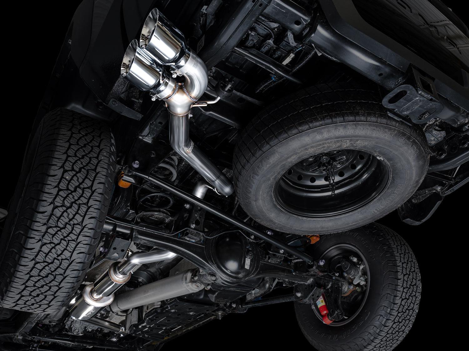 AWE 0FG Exhaust for 4th Gen Toyota Tacoma - Dual Chrome Silver Tips - Apollo Off-Road