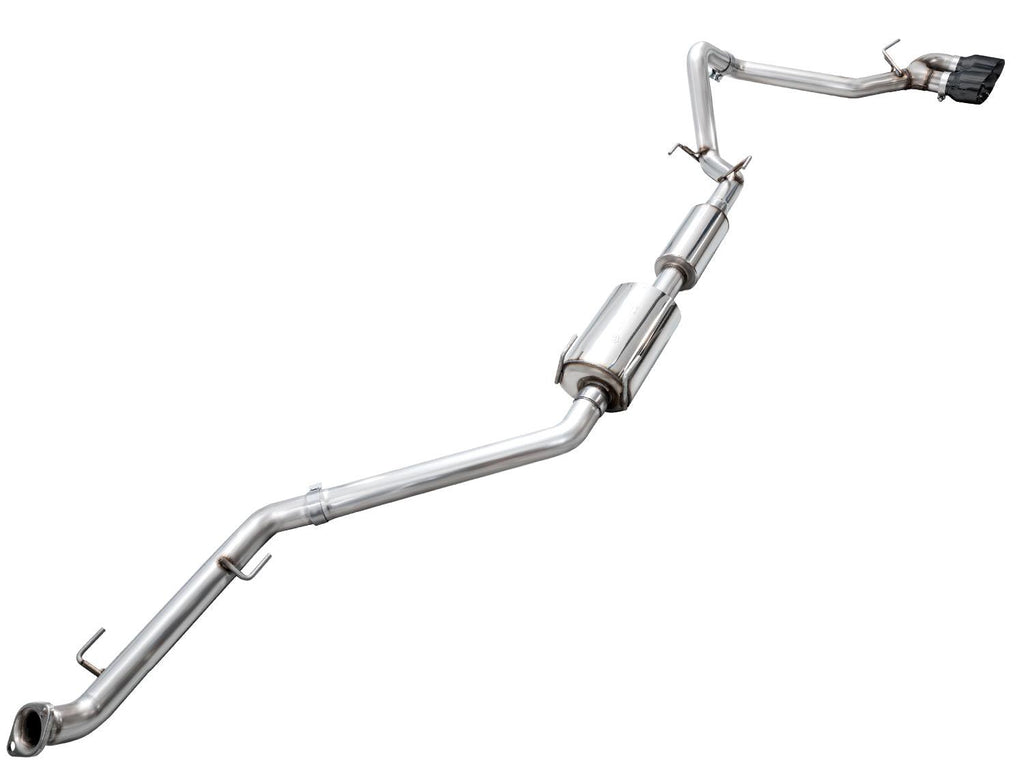 AWE 0FG Exhaust for 4th Gen Toyota Tacoma - Dual Diamond Black Tips - Apollo Off-Road