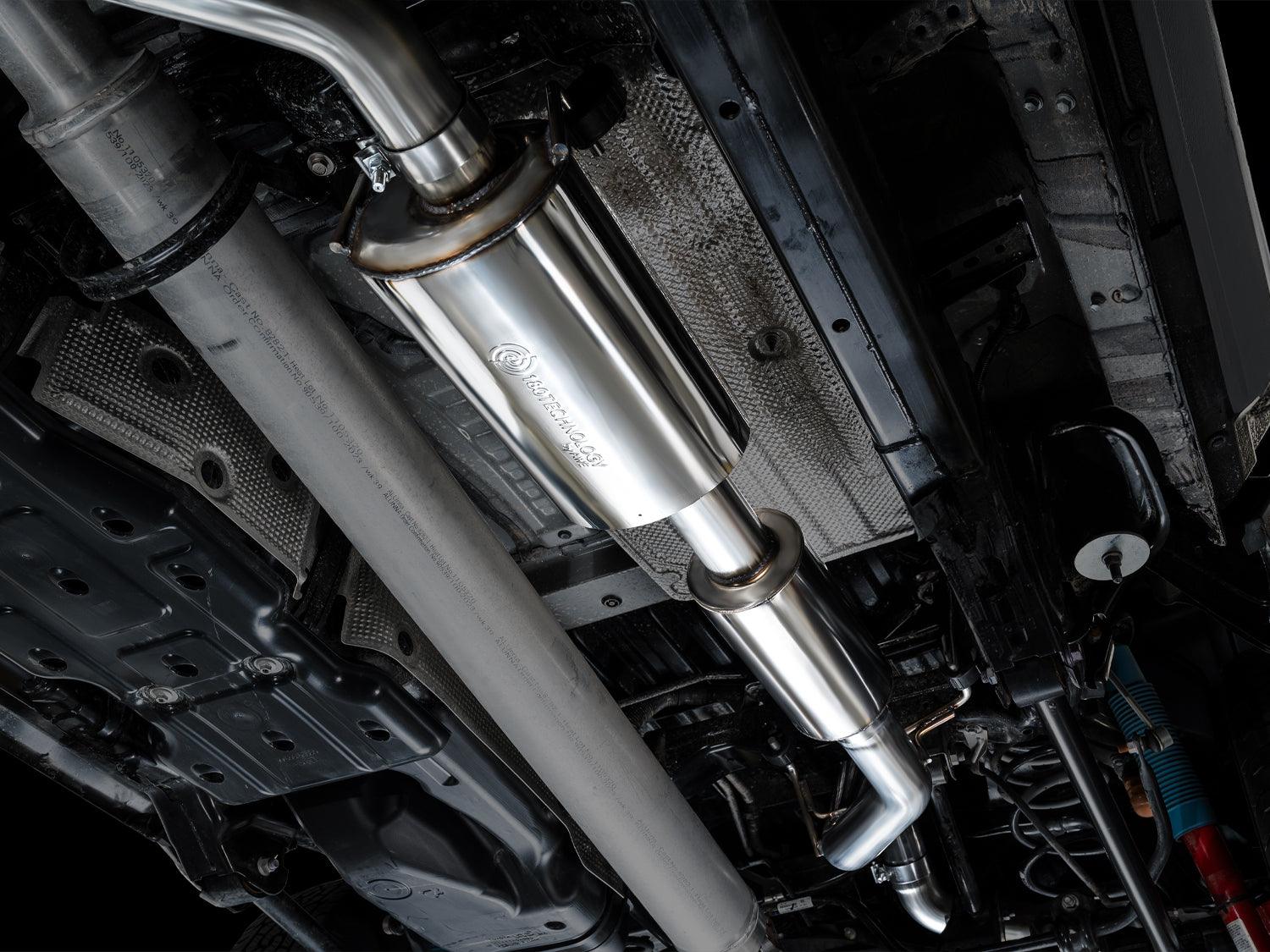 AWE 0FG Exhaust for 4th Gen Toyota Tacoma - Dual Diamond Black Tips - Apollo Off-Road