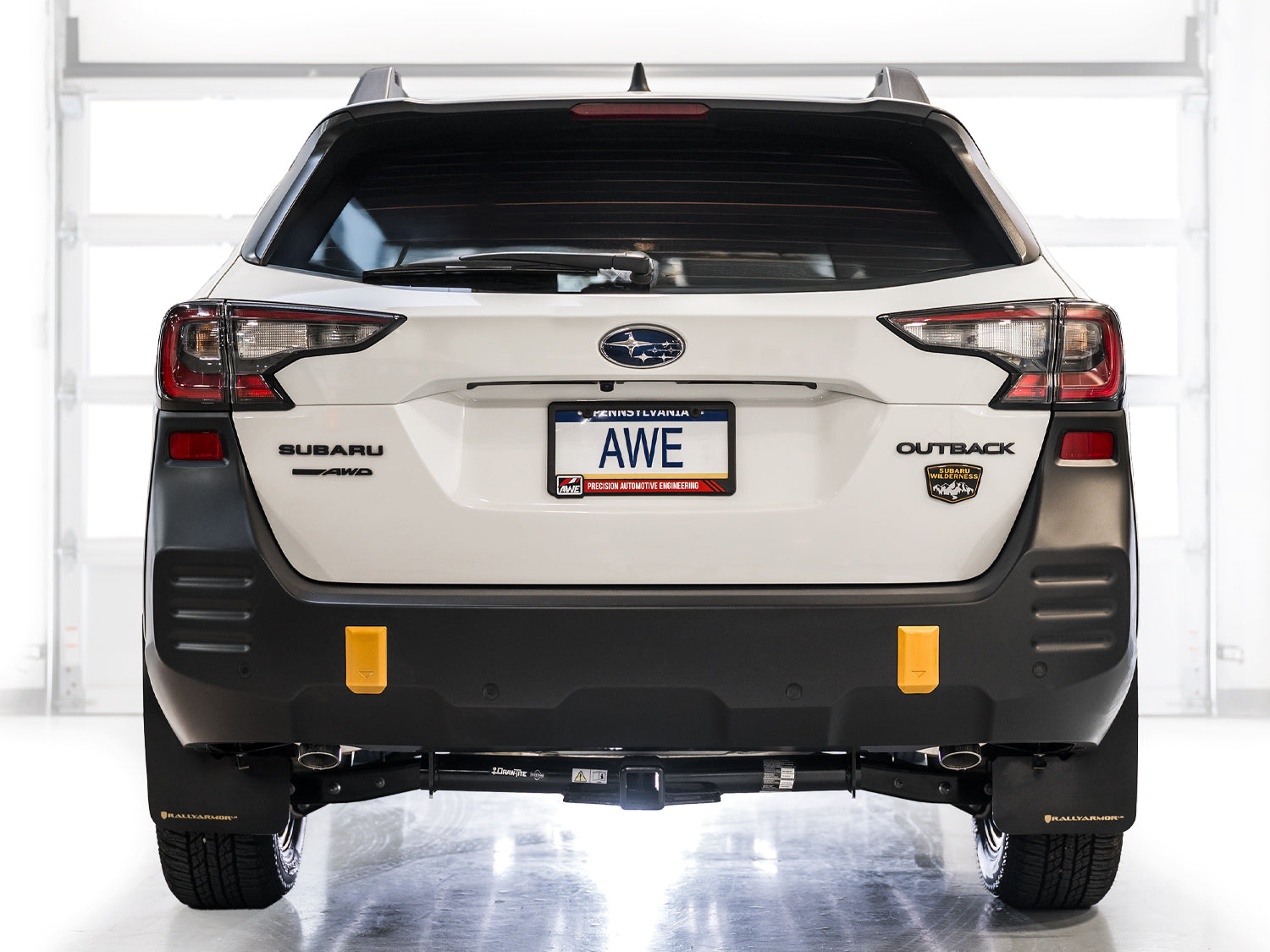 AWE 0FG Exhaust for Subaru Outback 2.4T - Dual BashGuards - Apollo Off-Road
