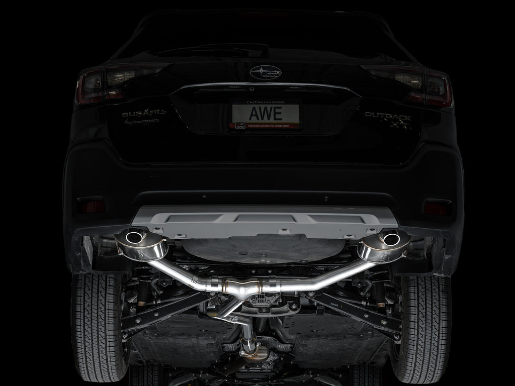AWE 0FG Exhaust for Subaru Outback 2.4T - Dual BashGuards - Apollo Off-Road