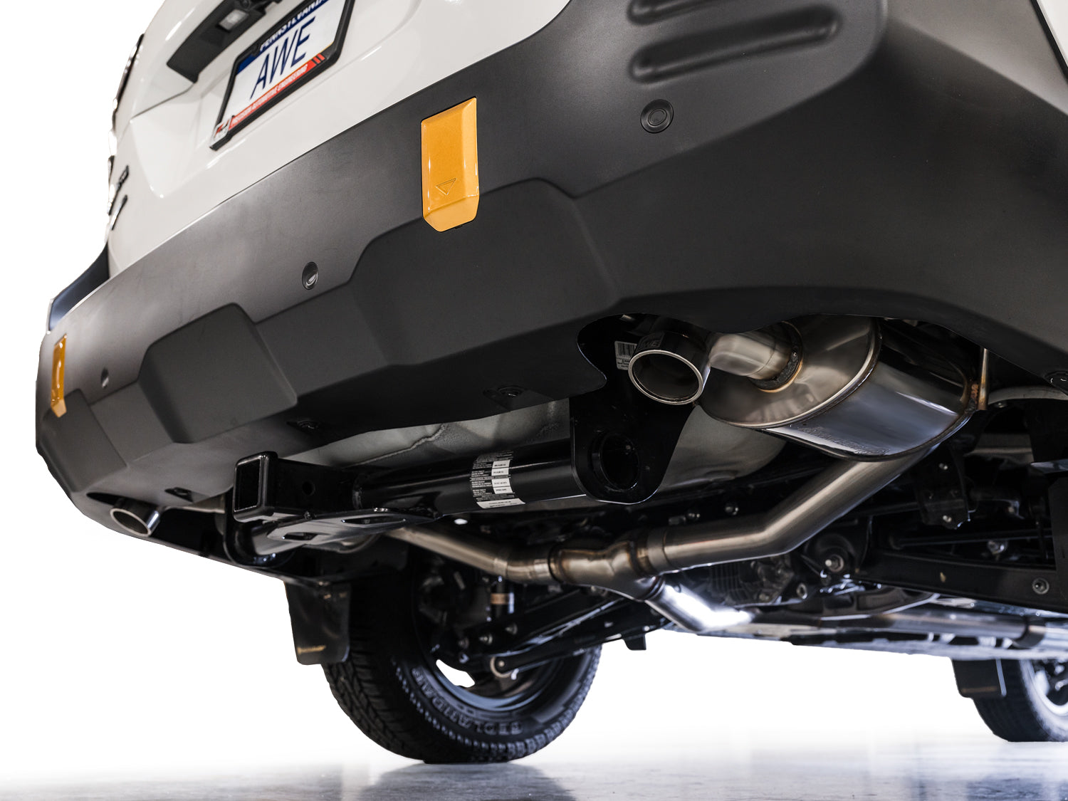 AWE 0FG Exhaust for Subaru Outback 2.4T - Dual BashGuards - Apollo Off-Road