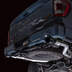 AWE 0FG Resonated Catback for '21+ Ford F-150 Tremor (With Bumper Cutouts) - Diamond Black Tips - Apollo Off-Road