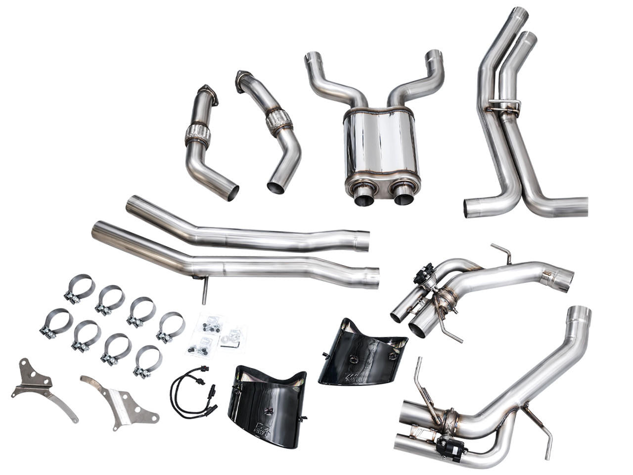 AWE SwitchPath Exhaust for C8 Audi RS 6-RS 7 - Diamond Black RS-style Tips - Apollo Off-Road
