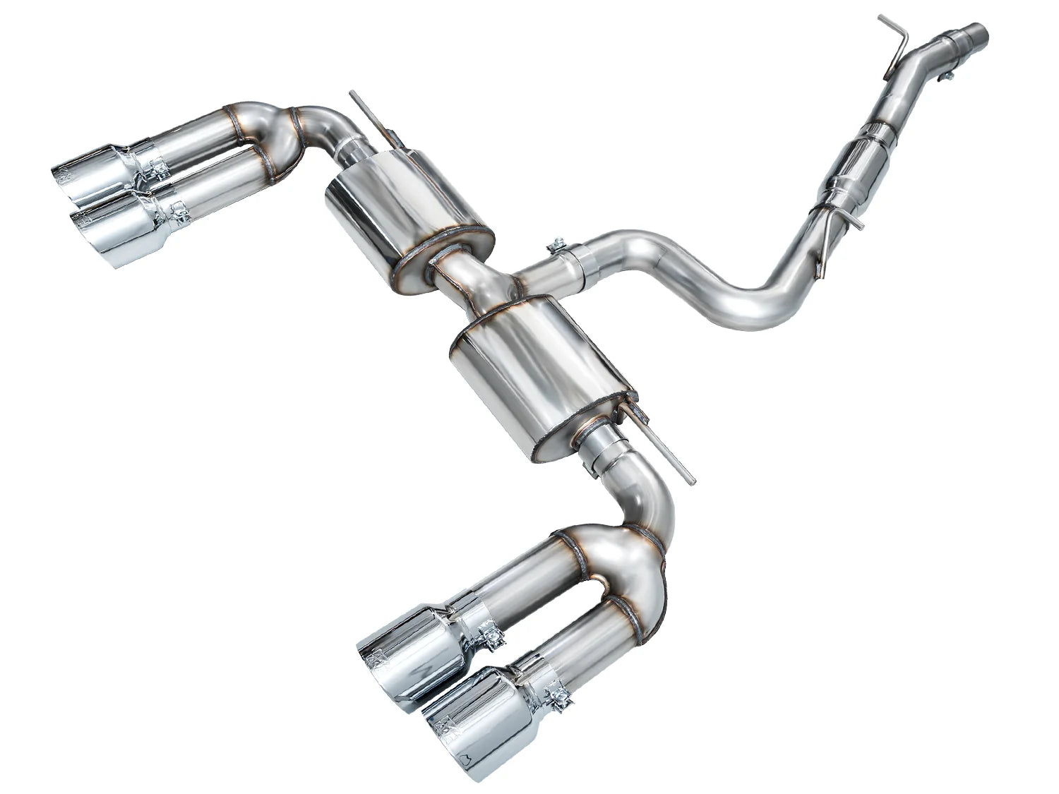 AWE Touring Edition Exhaust for Audi 8Y S3 - Chrome Silver Tips - Apollo Off-Road