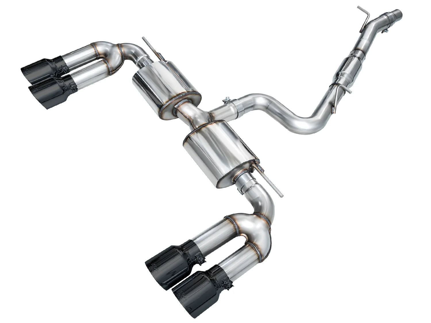AWE Touring Edition Exhaust for Audi 8Y S3 - Diamond Black Tips - Apollo Off-Road