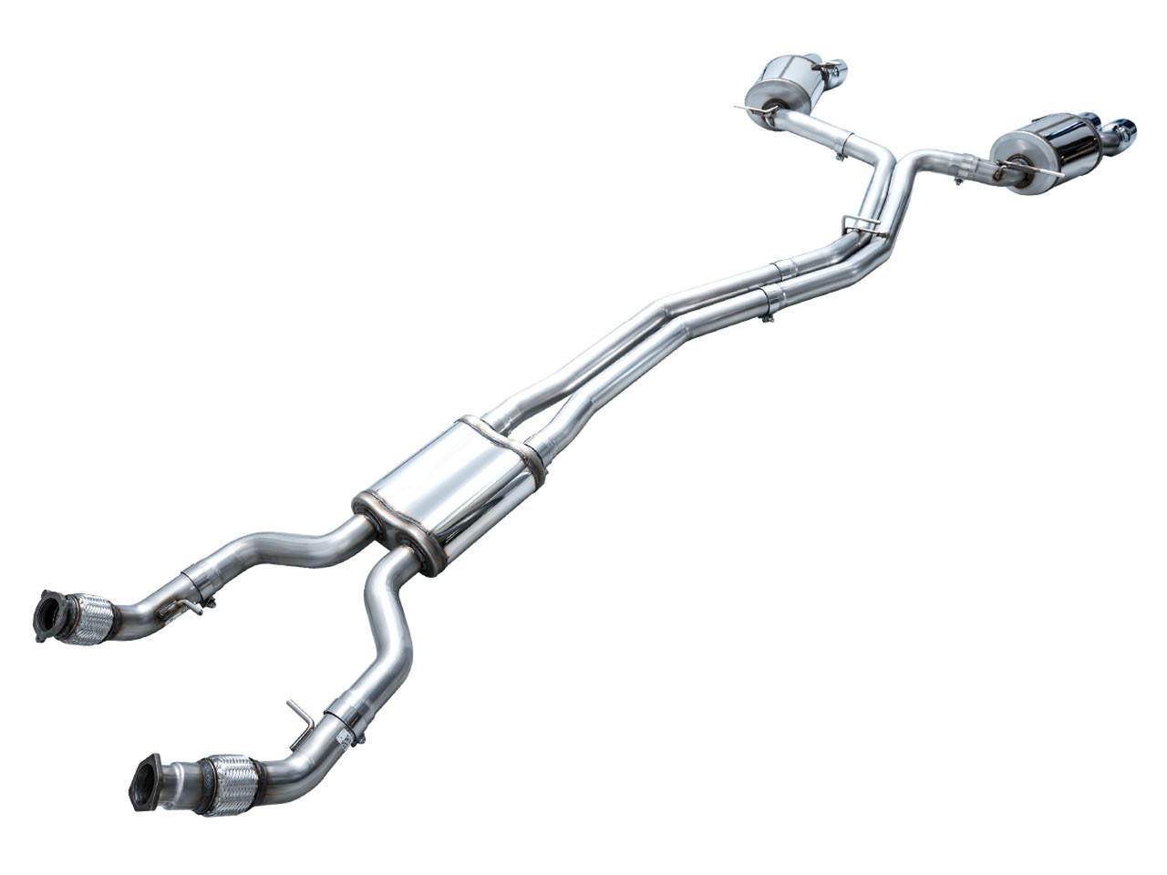 AWE Touring Edition Exhaust for Audi C8 S6-S7 - Chrome Silver Tips - Apollo Off-Road